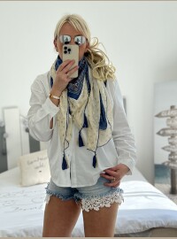 Echarpe Lena bleu royal