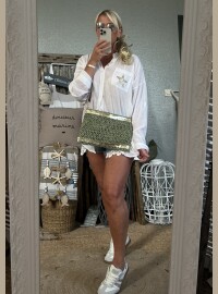 Pochette Anna kaki