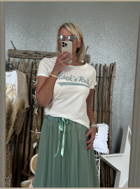 T-shirt Rock  blanc/celadon