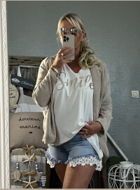 Veste velours beige