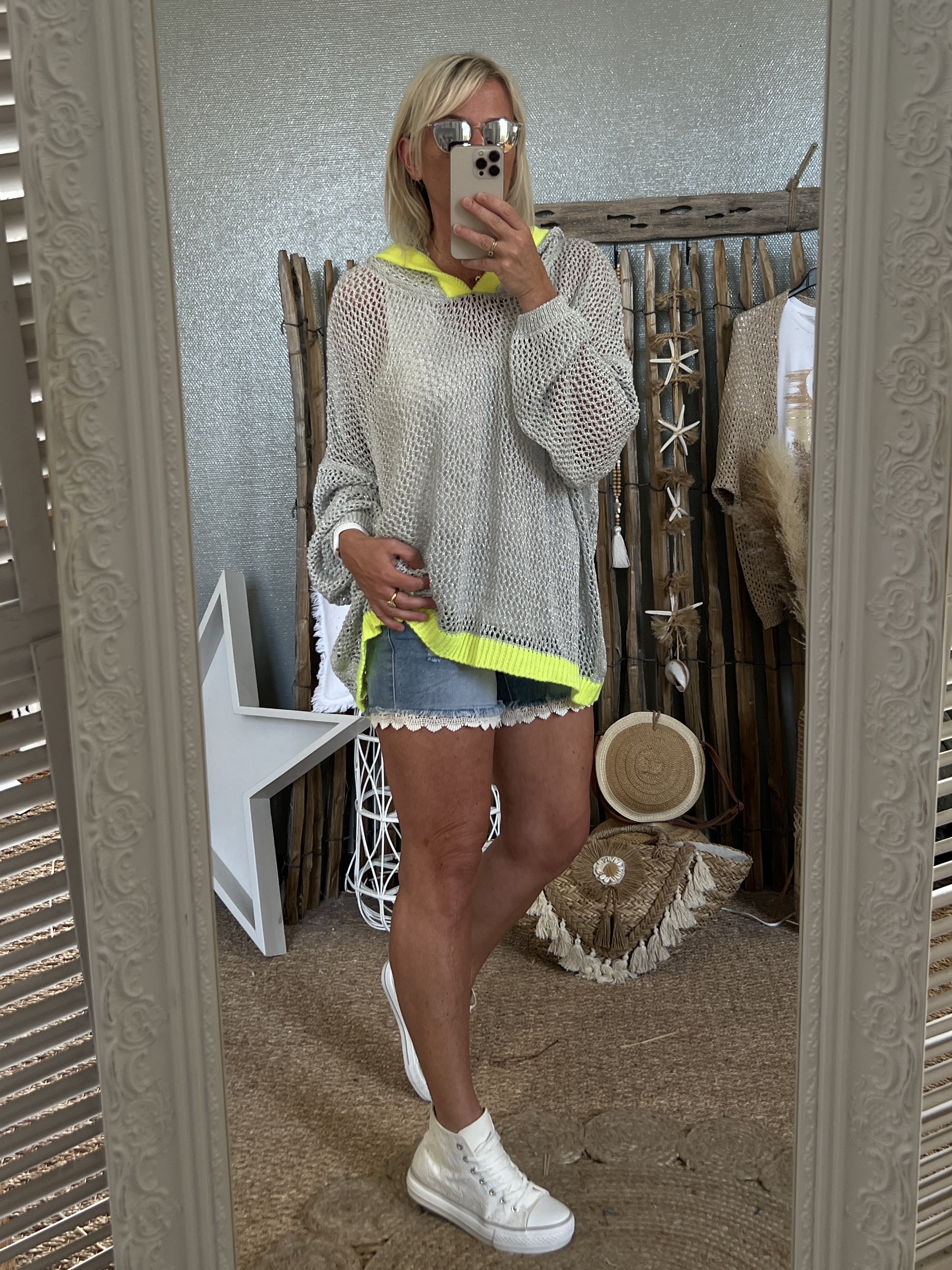 Pull shop fluo femme