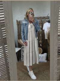 Robe longue CDS beige