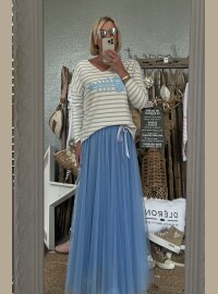 Jupe tulle bleu