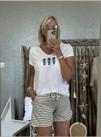 Tshirt CDS blanc/bleu jean