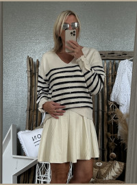 Pull CDS pailleté marine