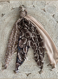 Echarpe Patch marron