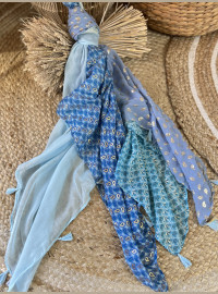Echarpe Patch bleu