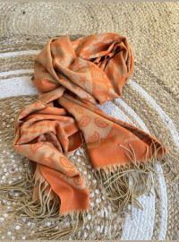 Echarpe CDS orange lurex
