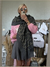Echarpe  châle CDS grise
