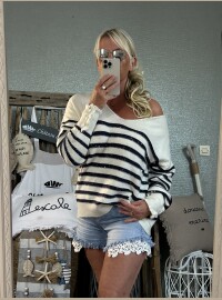 Pull CDS pailleté marine