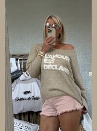 Pull CDS beige L’amour