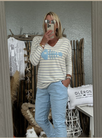Marinière CDS baby blue foncé