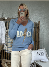 Pull rock bleu
