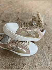 Basket CDS taupe doré