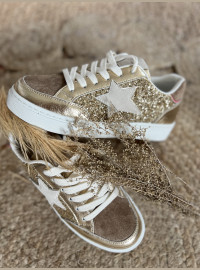 Basket CDS taupe doré star