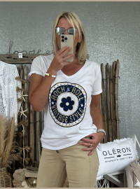 T-shirt CDS blanc marine