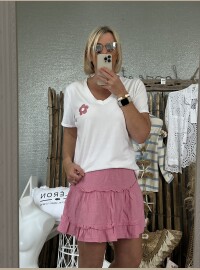 Jupette gaze rose