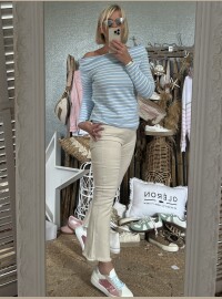 Bootcut frange écru