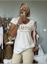 T-shirt CDS amour blanc