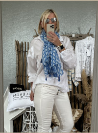 Echarpe cds bleue royal
