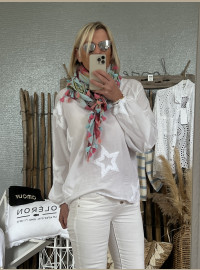 Echarpe CDS bleu rose