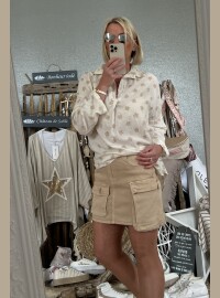 Jupette cargo taupe