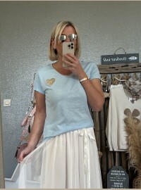 T-shirt mini love baby blue