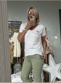 T-shirt amour argenté