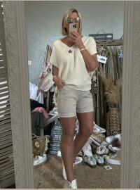 Short star beige