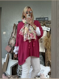 Pull oversize Fushia