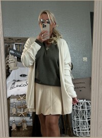 Gilet amour écru doré