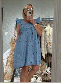Robe cœurs brodes