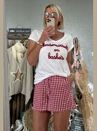 Short vichy rouge