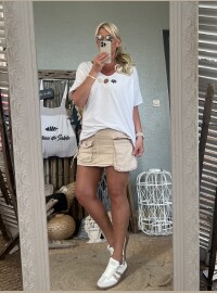 T-shirt Flowers blanc 40/44