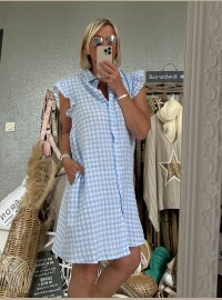 Robe Vichy ciel