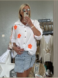 Chemise Flowers fluo