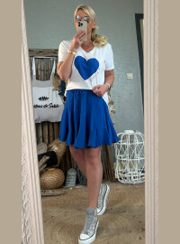 T-shirt love you bleu royal