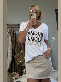 T-shirt Amour lurex
