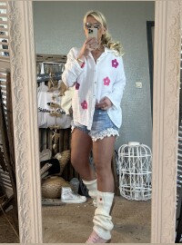 Chemise Flowers rose