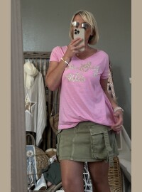 T-shirt la dolce rose bonbon