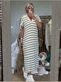 Robe marinière bleu jean cds