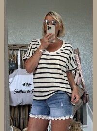 T-shirt marinière 40/44 marine