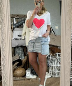 T-shirt love you fluo