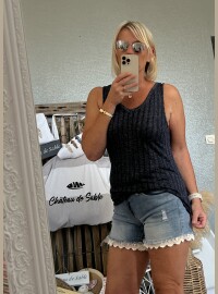 Débardeur lurex marine