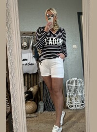 Pull marinière marine