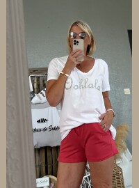 T-shirt CDS blanc argenté