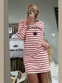 Robe rayée CDS rouge
