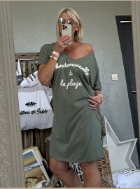 Robe Melle oversize kaki