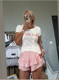 Jupette short rose