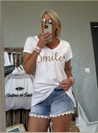 T-shirt CDS Smile blanc